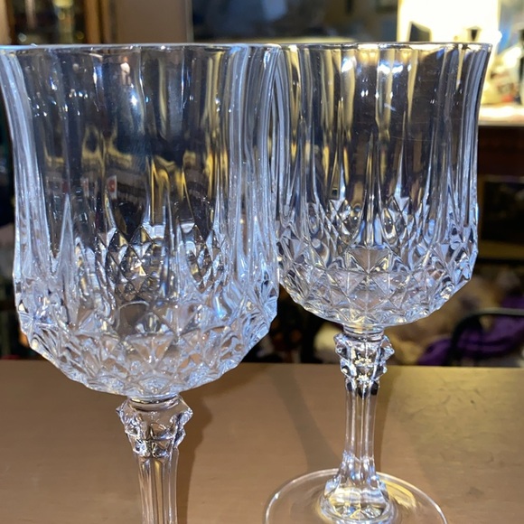 Mid 20th Century Cristal D’Arques Longchamp Wine Glasses- Set of 4 - Picture 4 of 6